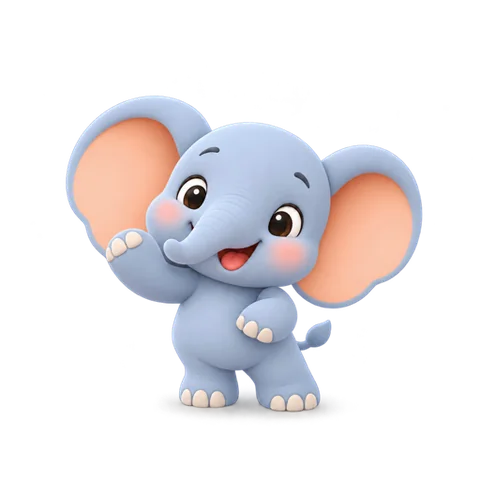 Mopi the elephant waving